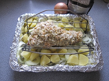 Crusted Lamb Shank before roasting