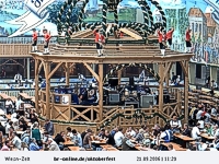 Click here to see a live webcam image of the bandstand in the HB beer tent
