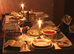 A Wigilia table